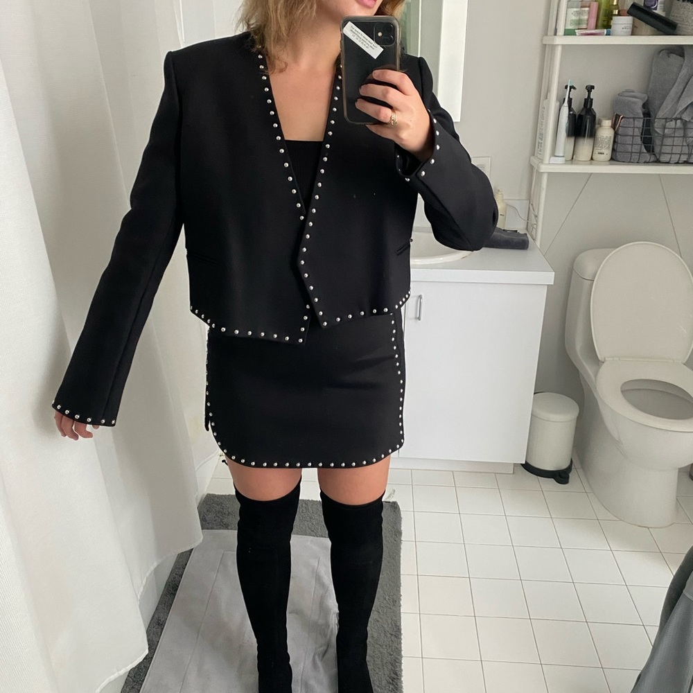 Helmut Lang Studded Mini Skirt size 8